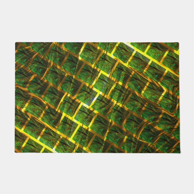 Felpudo ¿Fundo com imagem verde solapa dourada? (Anverso)