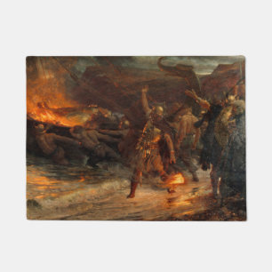 Felpudo Funeral de un Viking (por Frank Dicksee)