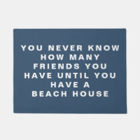 Funny Beach House Friends Cita Texto editable Azul
