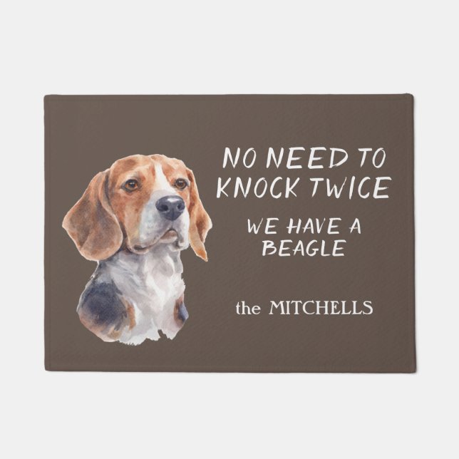 Felpudo Funny Beagle Hound Doormat (Anverso)