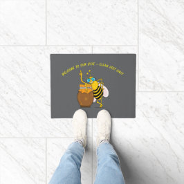 Felpudo Funny Bee Welcome Doormat | Sólo pies limpios