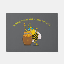 Felpudo Funny Bee Welcome Doormat | Sólo pies limpios