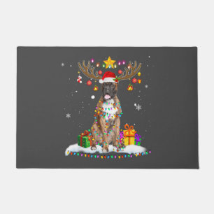 Felpudo Funny Boxer Dog Christmas Tee Reindeer Christmas