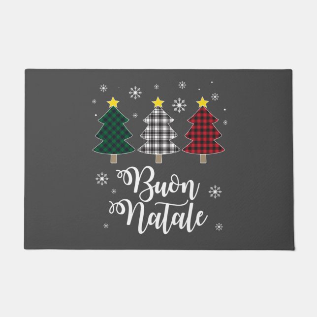 Felpudo Funny Buon Natale Italia navidad italiano Chris (Anverso)