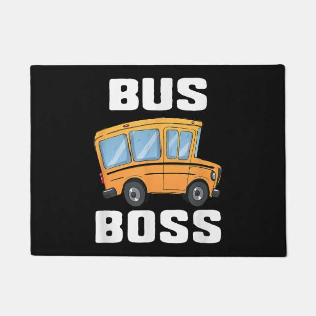 Felpudo Funny Bus Boss School Bus Driver (Anverso)
