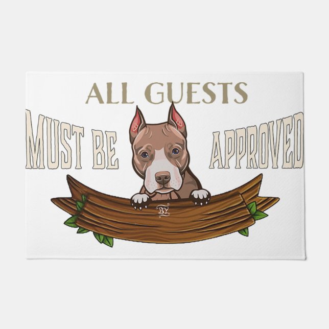 Felpudo Funny Dog Entryway Rótulo | Regalo para Pet Lover (Anverso)