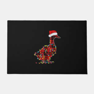 Felpudo Funny Duck Navidades Light Red Plaid Matando