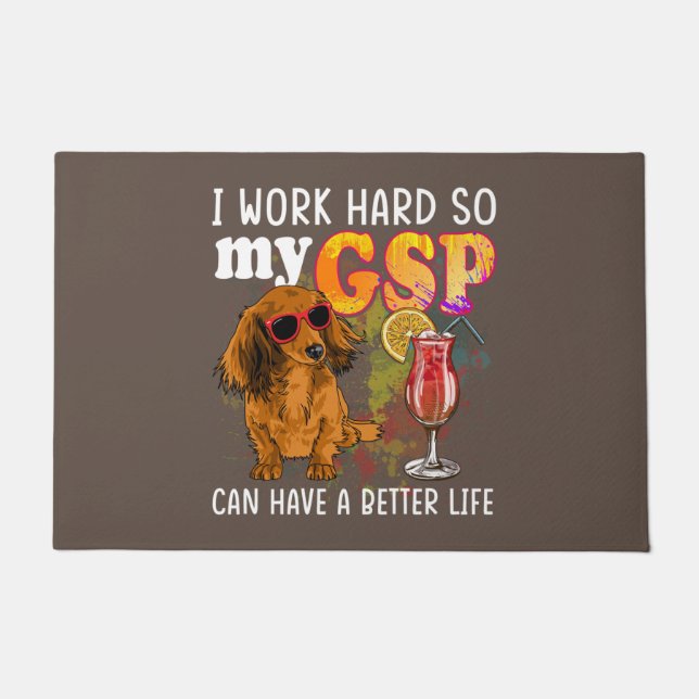 Felpudo Funny German Shorthaired Pointer Gifts GSP Lover (Anverso)