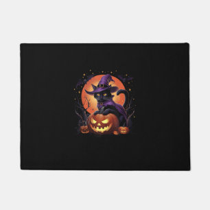 Felpudo Funny Halloween Black Cat Calabaza disstumbre gato
