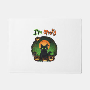 Felpudo Funny Halloween Spooky Black Cat Bat Starr