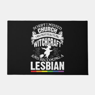 Felpudo Funny Lesbian Witch Pride Feminist LGBT