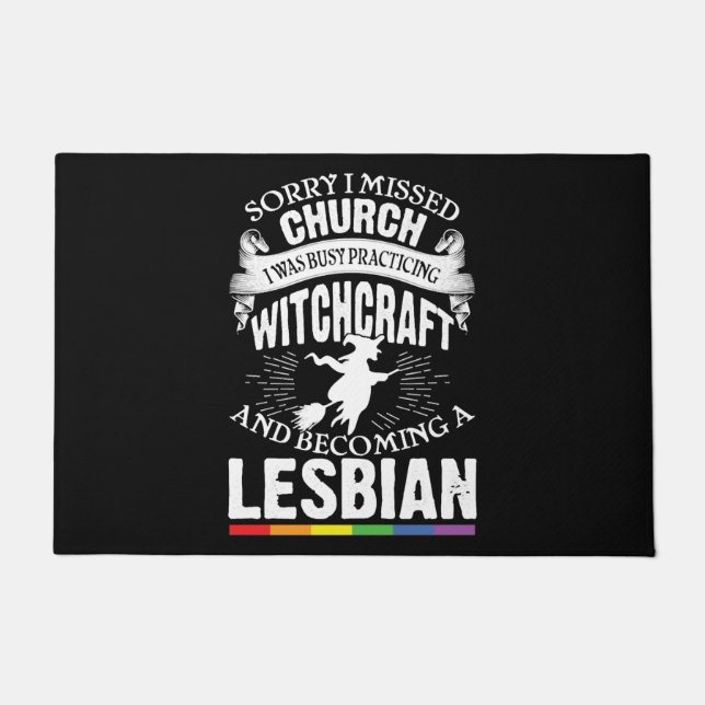 Felpudo Funny Lesbian Witch Pride Feminist LGBT (Anverso)