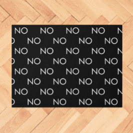 Felpudo Funny NO Black White Introvert Minimal