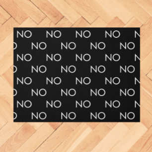 Felpudo Funny NO Black White Introvert Minimal