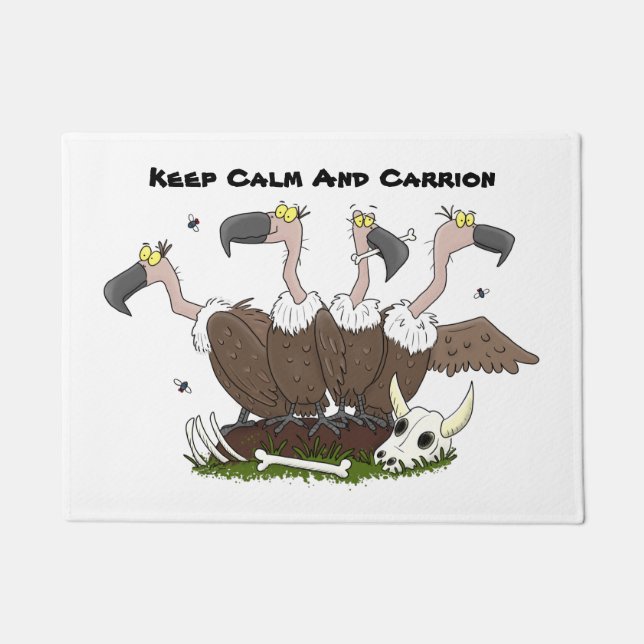 Felpudo Funny personalizado de humor de buitres (Anverso)