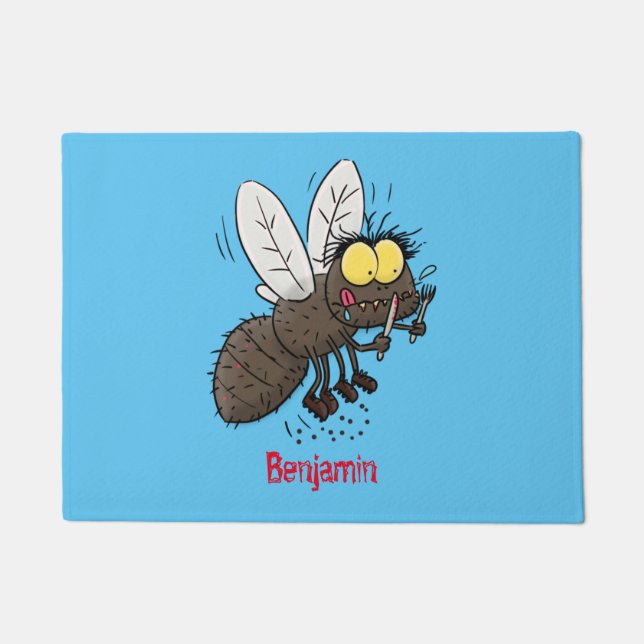 Felpudo Funny personalizado de insectos de herradura (Anverso)