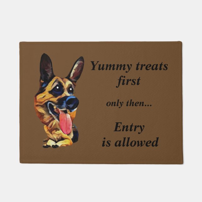 Felpudo Funny Personalizado German Shepherd Doormat (Anverso)