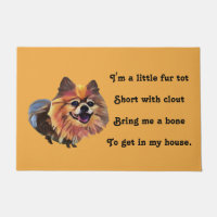 Funny Personalizado Pomeranian Doormat