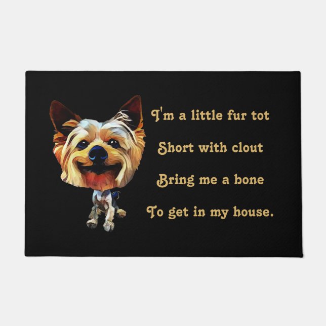 Felpudo Funny Personalizado Yorkshire Terrier Doormat (Anverso)