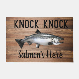 Felpudo Funny Salmon Ping Pun Knock Knock
