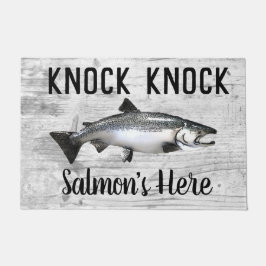 Felpudo Funny Salmon Ping Pun Knock Knock