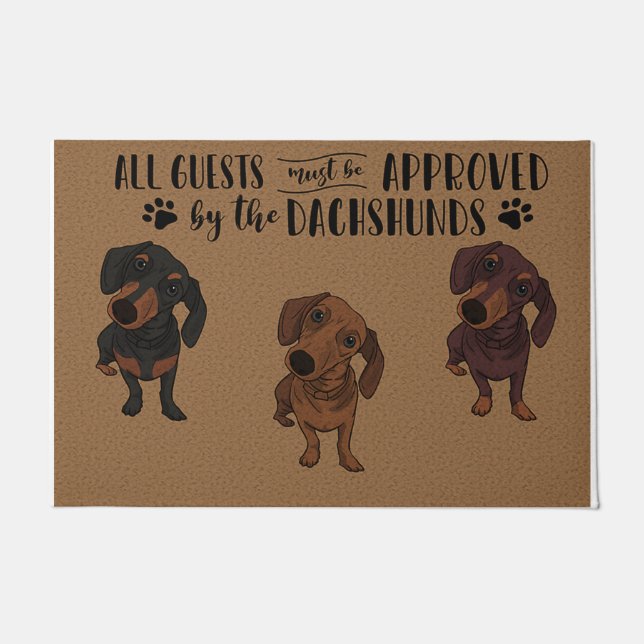 Felpudo Funny Sausage Dog Doormat - Dog Lover Gift  (Anverso)
