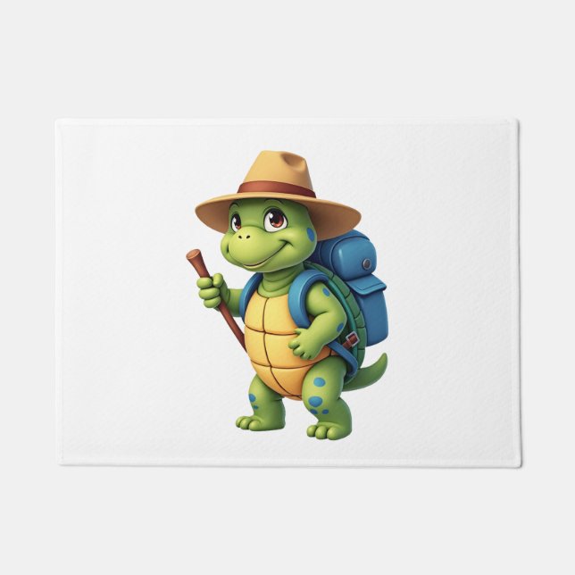 Felpudo Funny Turtle Hiking Graphic Camping Lover Adventur (Anverso)