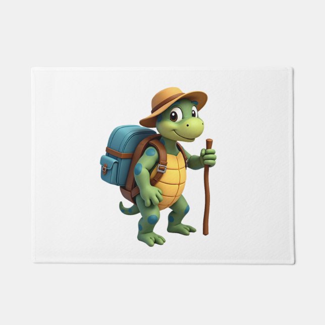 Felpudo Funny Turtle Hiking Graphic Camping Lover Adventur (Anverso)