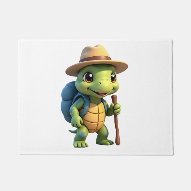 Felpudo Funny Turtle Hiking Graphic Camping Lover Adventur (Anverso)