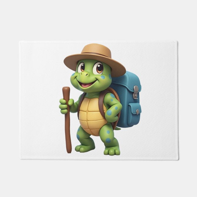 Felpudo Funny Turtle Hiking Graphic Camping Lover Adventur (Anverso)