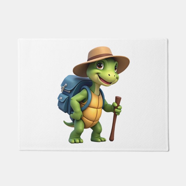 Felpudo Funny Turtle Hiking Graphic Camping Lover Adventur (Anverso)