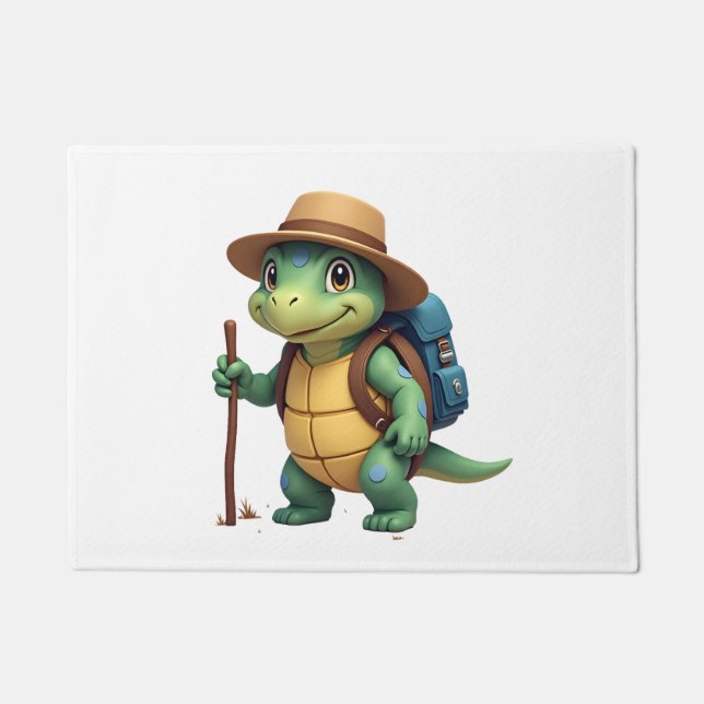 Felpudo Funny Turtle Hiking Graphic Camping Lover Adventur (Anverso)