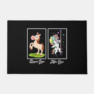 Felpudo Funny Unicornio antes de salir del gimnasio