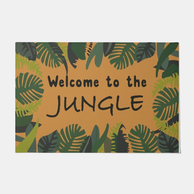Felpudo Funny Welcome To The Jungle Mat, Tropical   (Anverso)