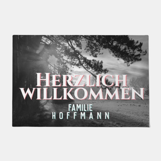 Felpudo Fußmatte mit Ihrem Foto und personalisiertem Text (Anverso)