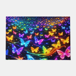 Felpudo Fussmatte Schmetterlingsmotiv Neonfarben