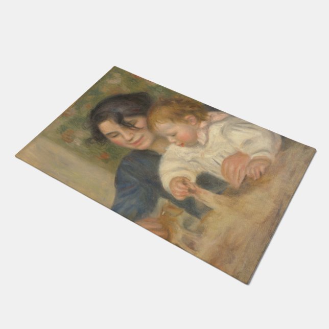 Felpudo Gabrielle y Jean (por Pierre-Auguste Renoir) (Angular)