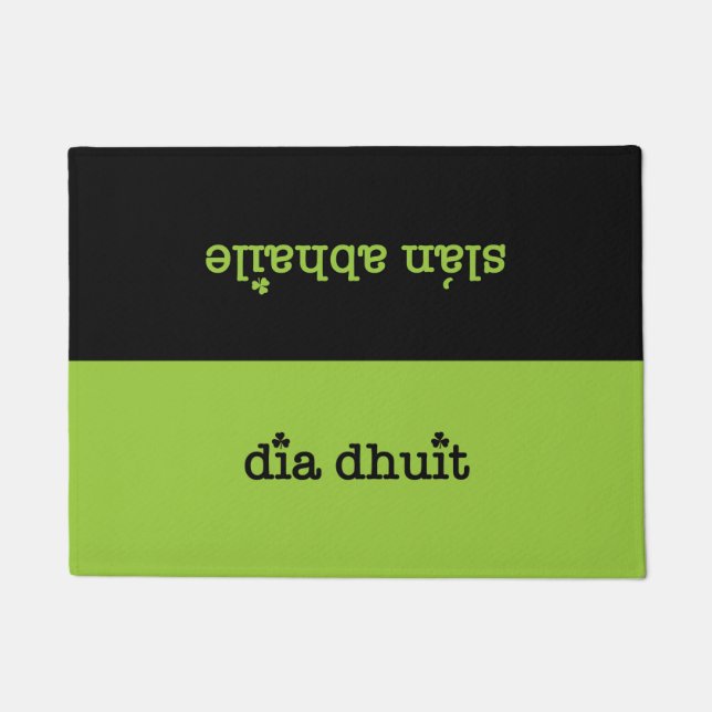 Felpudo Gaélico irlandés hola y adiós (Anverso)