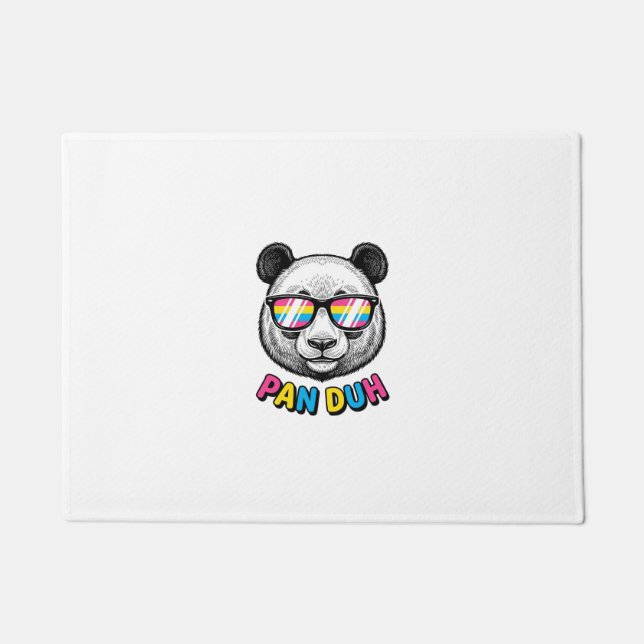 Felpudo Gafas de sol de Panda Divertidas Camiseta de Graba (Anverso)