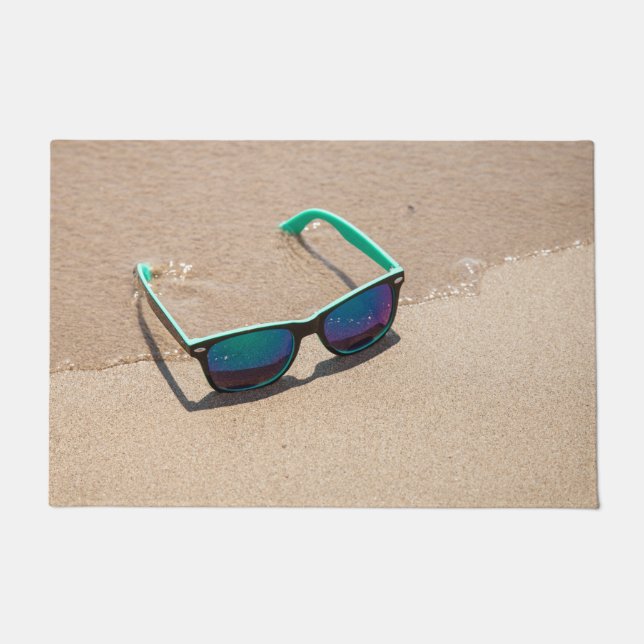 Felpudo Gafas de sol en la playa (Anverso)