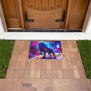 Felpudo Galaxy Lion Blue