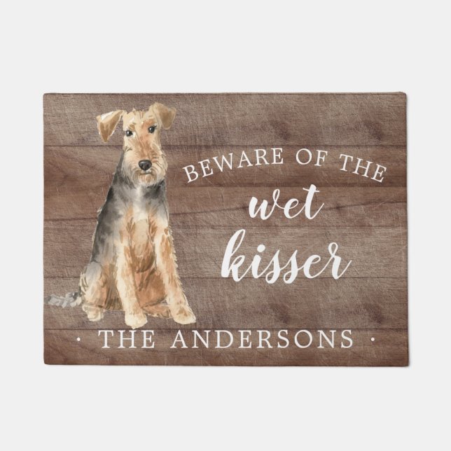 Felpudo Gales Terrier Perro Personalizado Puerta Mat (Anverso)