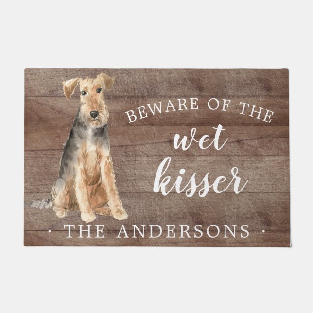 Felpudo Gales Terrier Perro Personalizado Puerta Mat (Anverso)