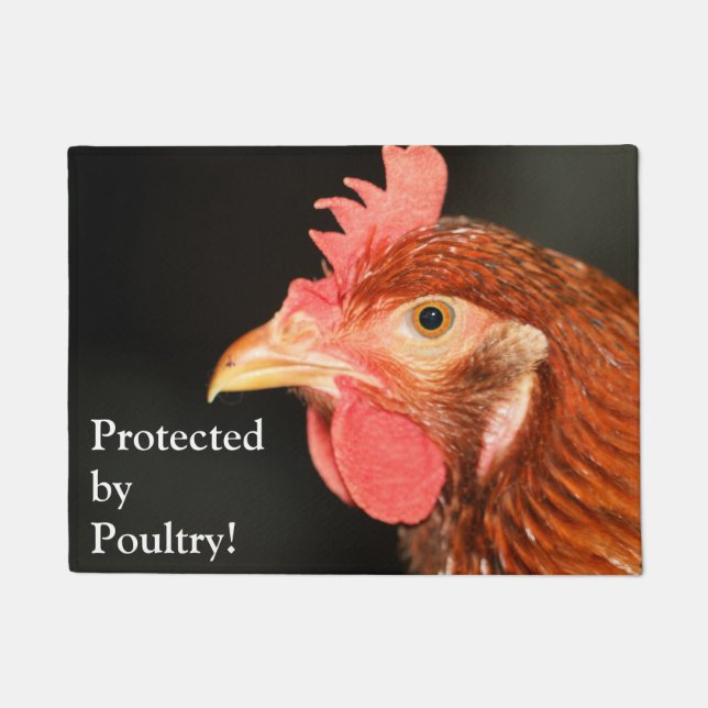 Felpudo Gallina seria (Anverso)