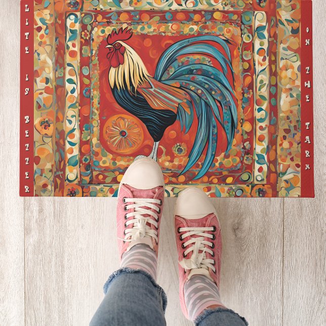 Felpudo Gallo de bienvenida de 24" x 36" (Subido por el creador)