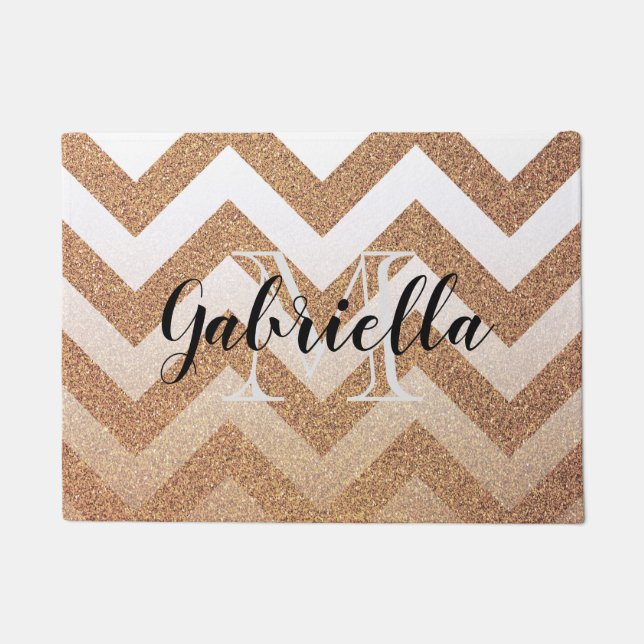 Felpudo Galones de oro del purpurina (Anverso)