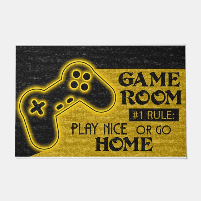 Felpudo Game Room Rules, Best Gift For Gamer (Anverso)