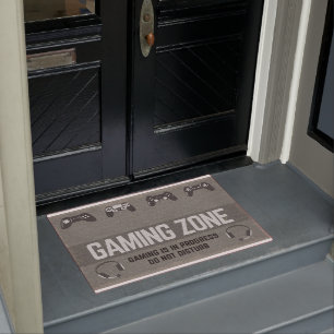 Felpudo Gaming Zone Mat, Game Room Decour Doormat