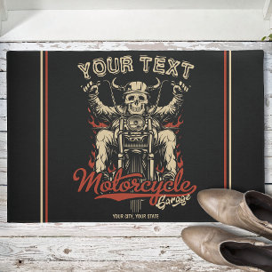 Felpudo Garaje para la tienda de motocicletas de Skeleton