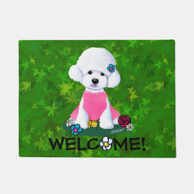 Felpudo Garden Helper Bichon Doormat (Anverso)